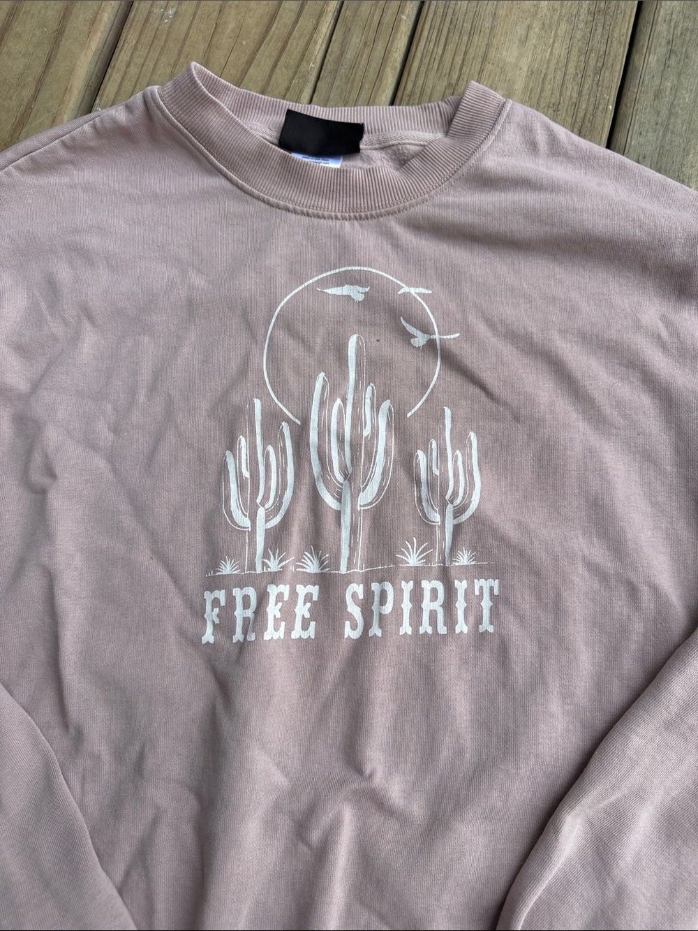 Modern Lux Size Medium Pink Free Spirit Pullover Sweatshirt Southwest - Picture 4 of 6